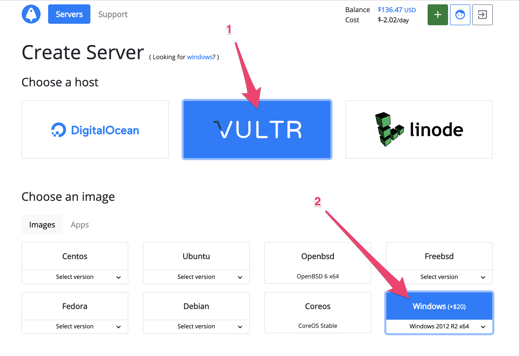 Create Windows server