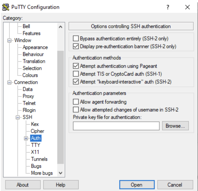 putty ssh with key