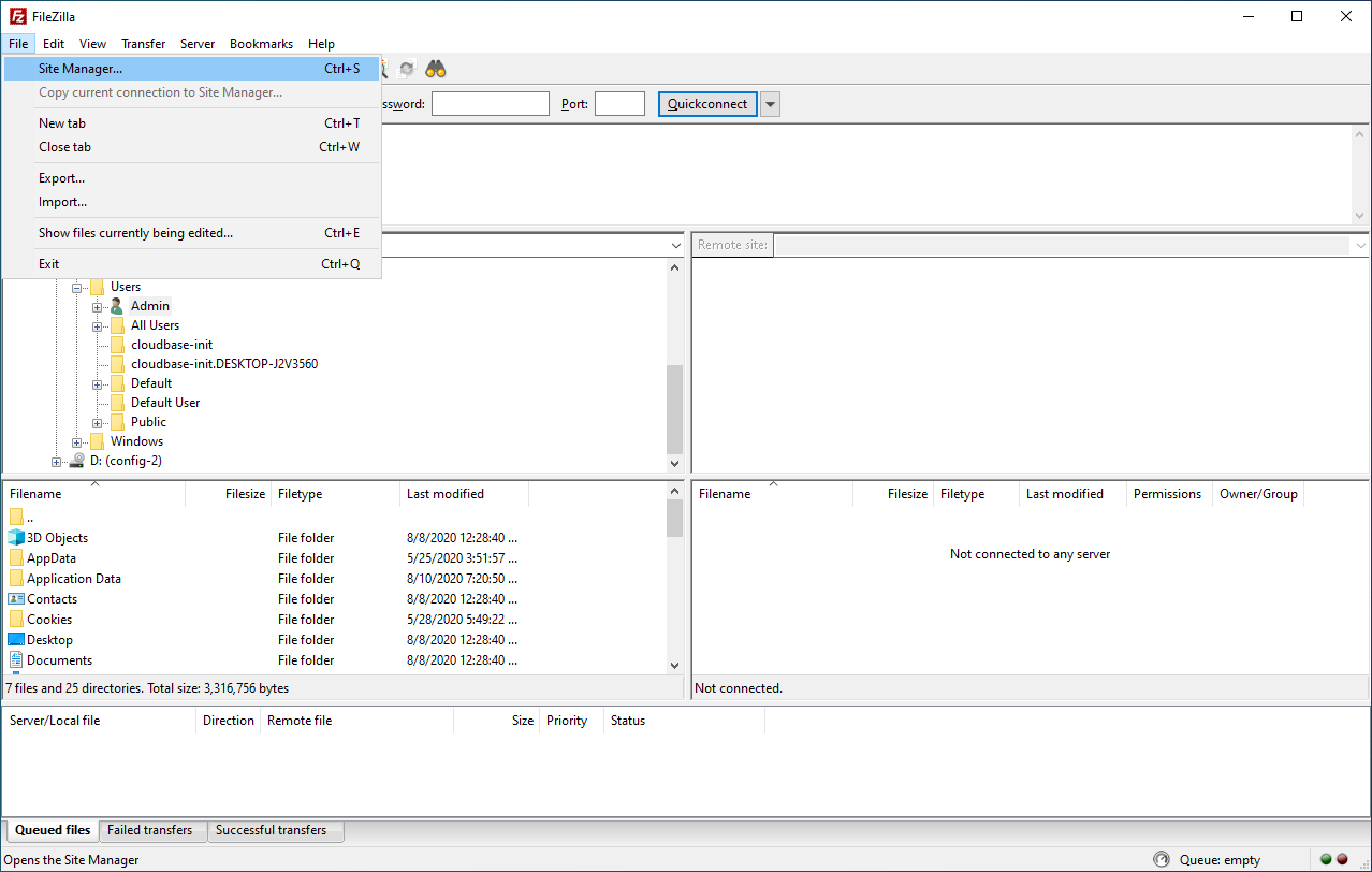 filezilla linux display