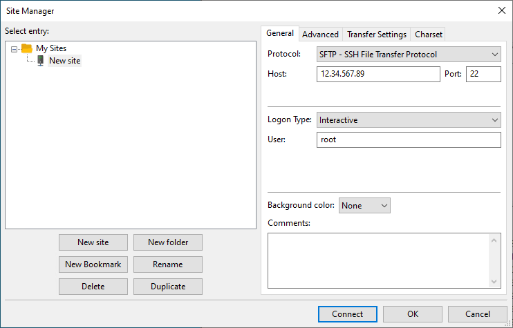 filezilla ssh gateway interactive