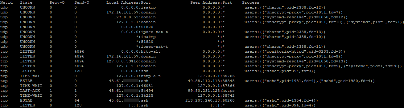 The services output in command line via atpu