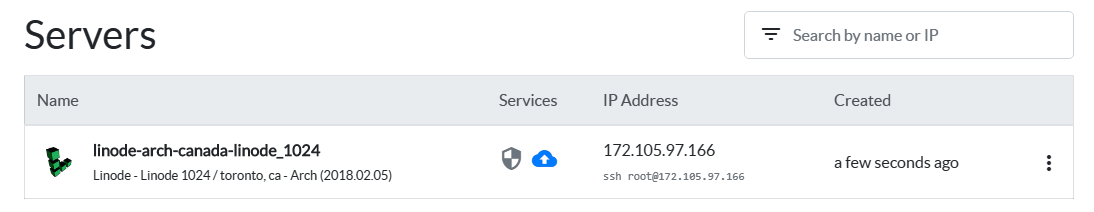 Linode backup enabled in the BitLaunch control panel