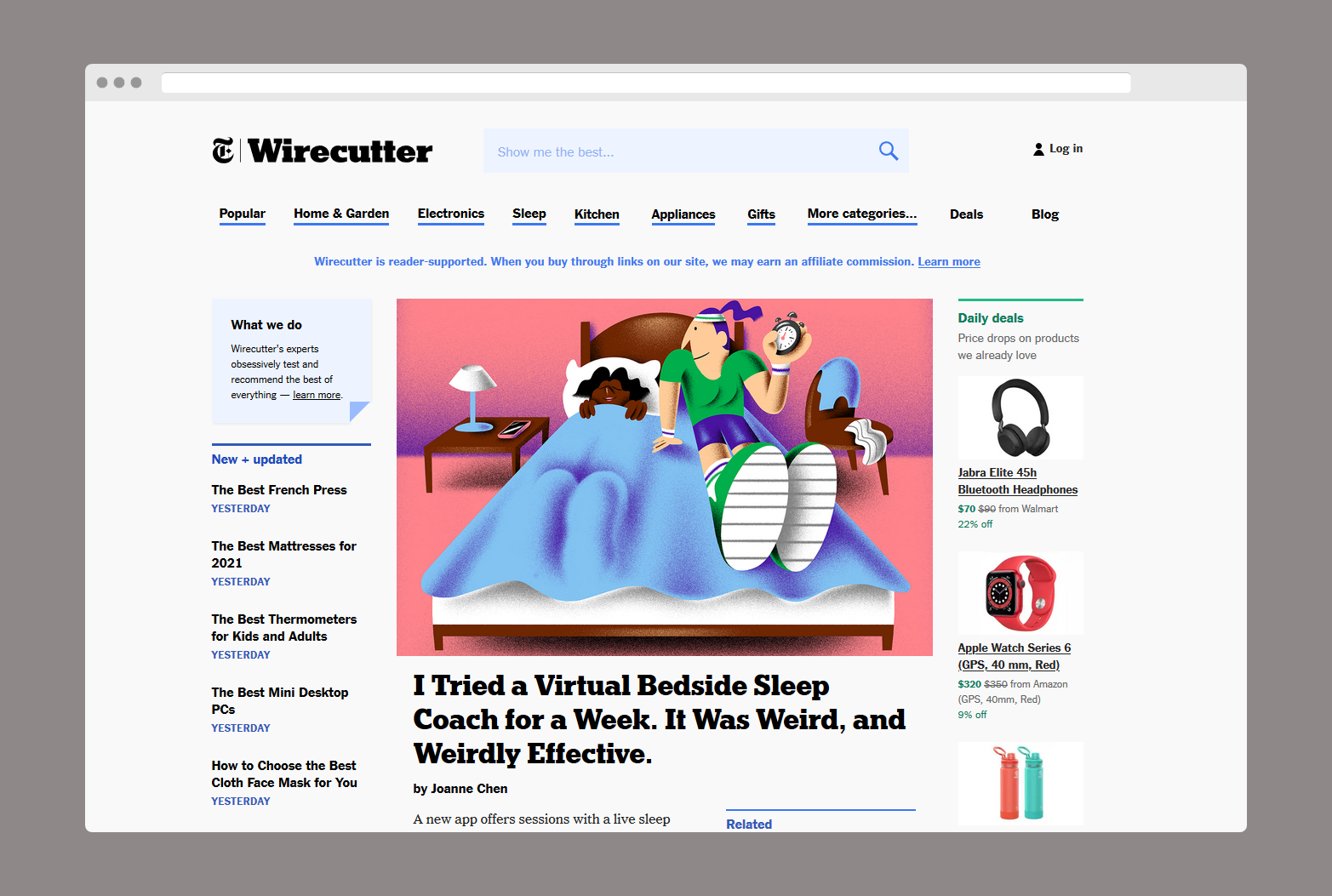 wirecutter homepage example