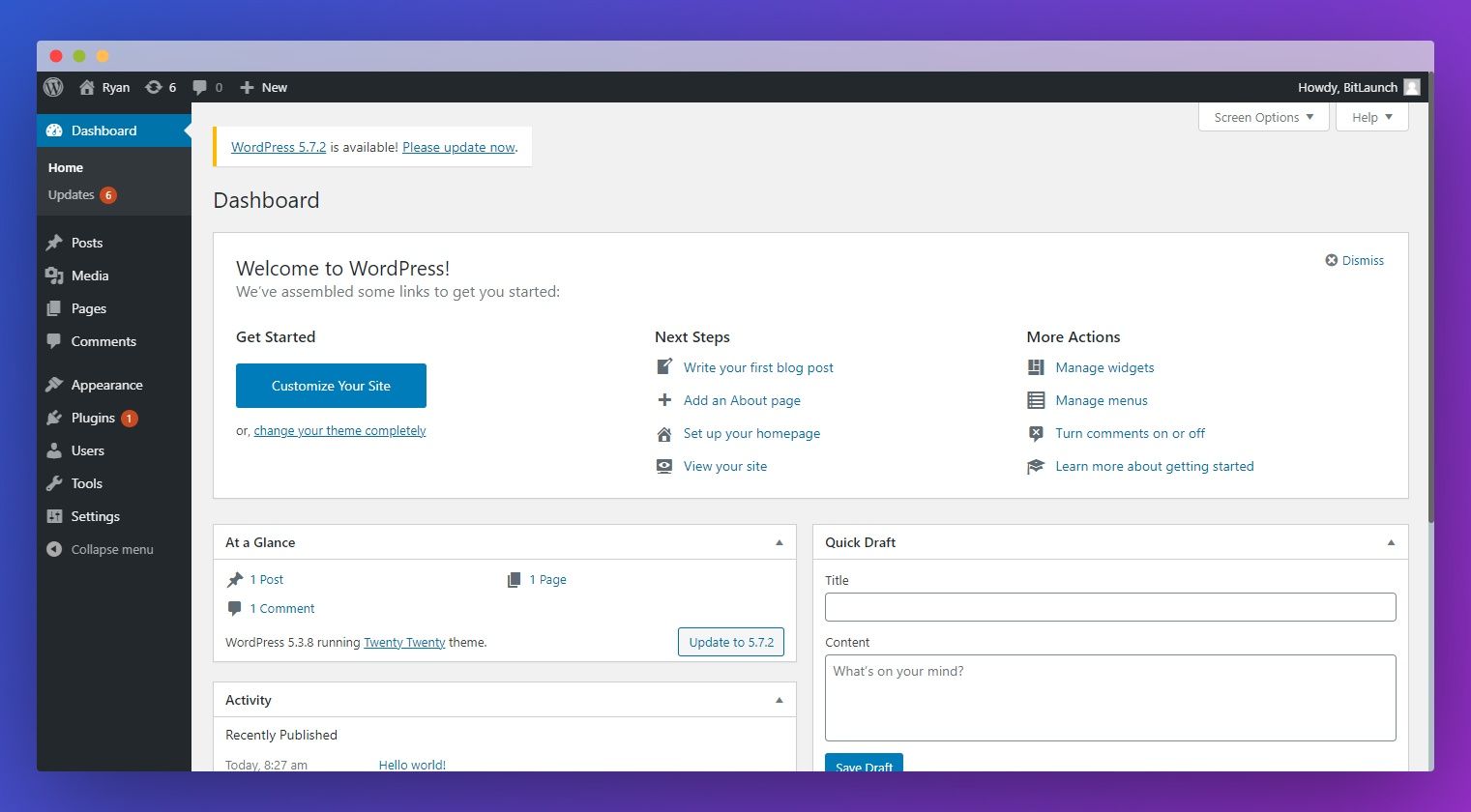 wordpress-dashboard