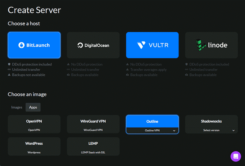 Now on BitLaunch: One-click Outline VPN setup