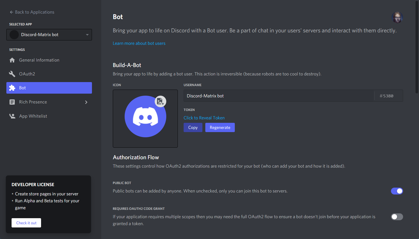 How to bridge Discord and Matrix