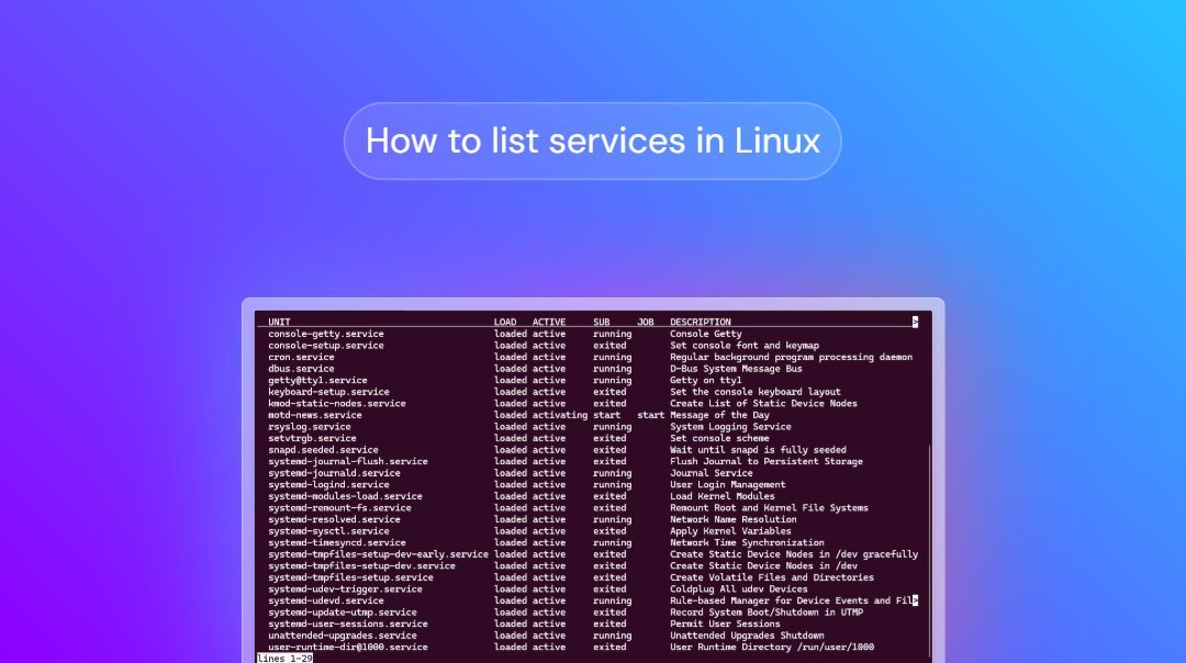 How to list services in Linux using the command-line