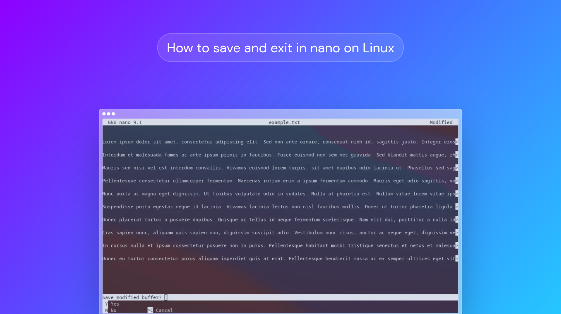 How to save and exit in Nano