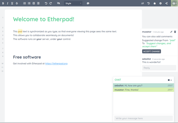 How to create your own Etherpad server in Ubuntu 20.04