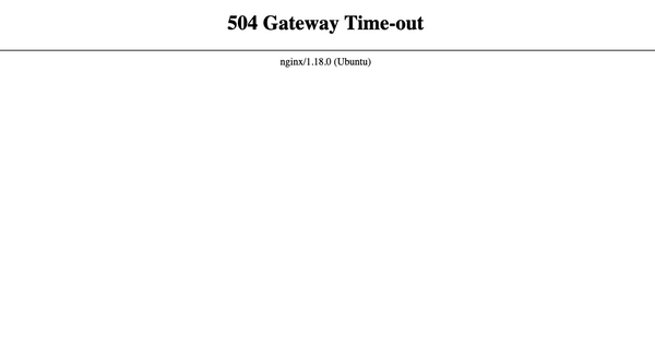 How to fix 504 gateway timeout error in Nginx