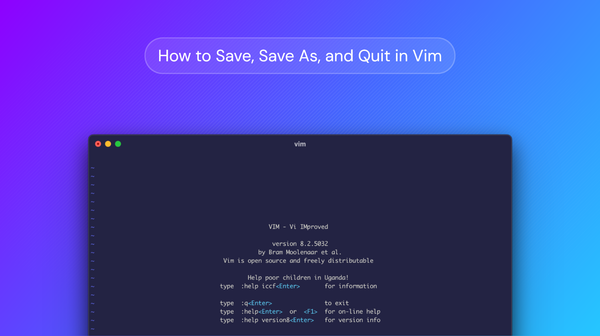 How to Save, Save As, and Quit in Vim