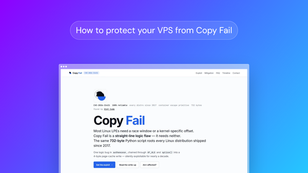 Protecting your VPS from the Copy Fail Linux kernel vulnerability