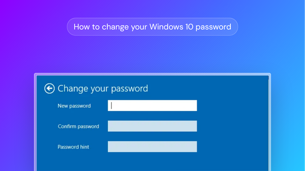 How to change your password on Windows 10