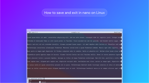 How to save and exit in Nano